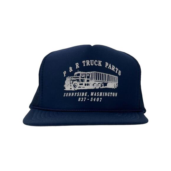 P and R Truck Parts Sunnyside Washington Mesh Snapback Trucker Hat - Picture 1 of 9